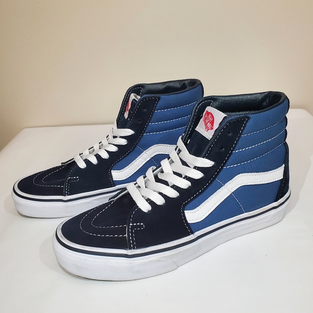 Vans Navy Sk8 Hi skate high women's 6
